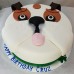 Dog - Bulldog Face Cake (D,V)